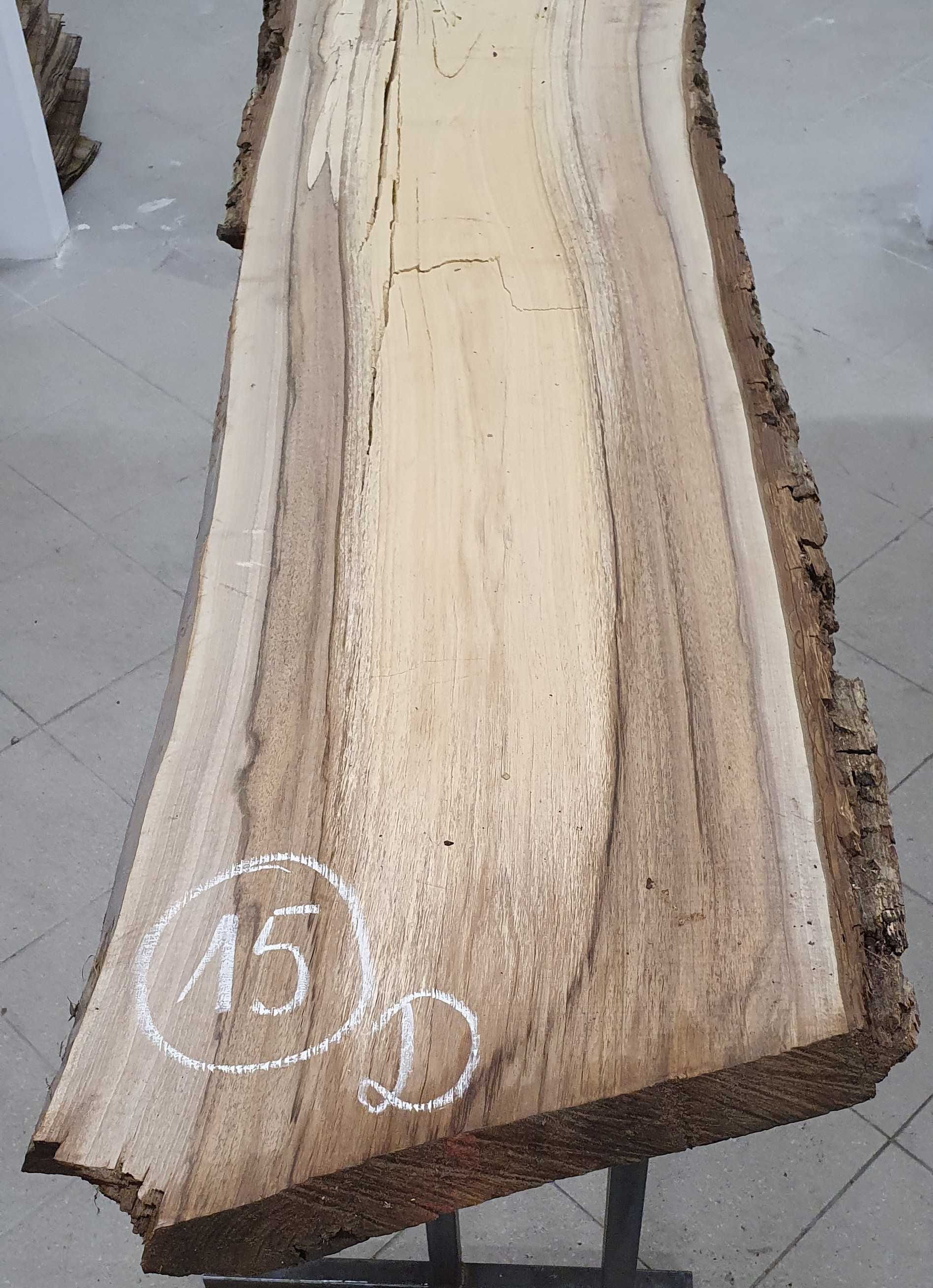 Deska blat stołu żywica monolit live edge orzech włoski 15D