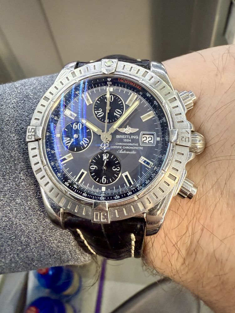 Годинник часы БРАЙТЛИНГ BREITLING орігінал механіка хронограф омега