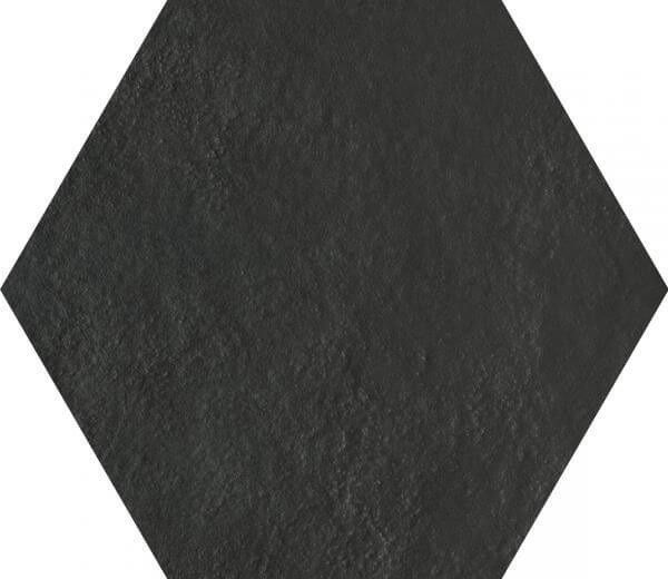 Heksagon Czarny GRES 19,8x17,1 Hexagon Podłogowy Spectre Nero Paradyz