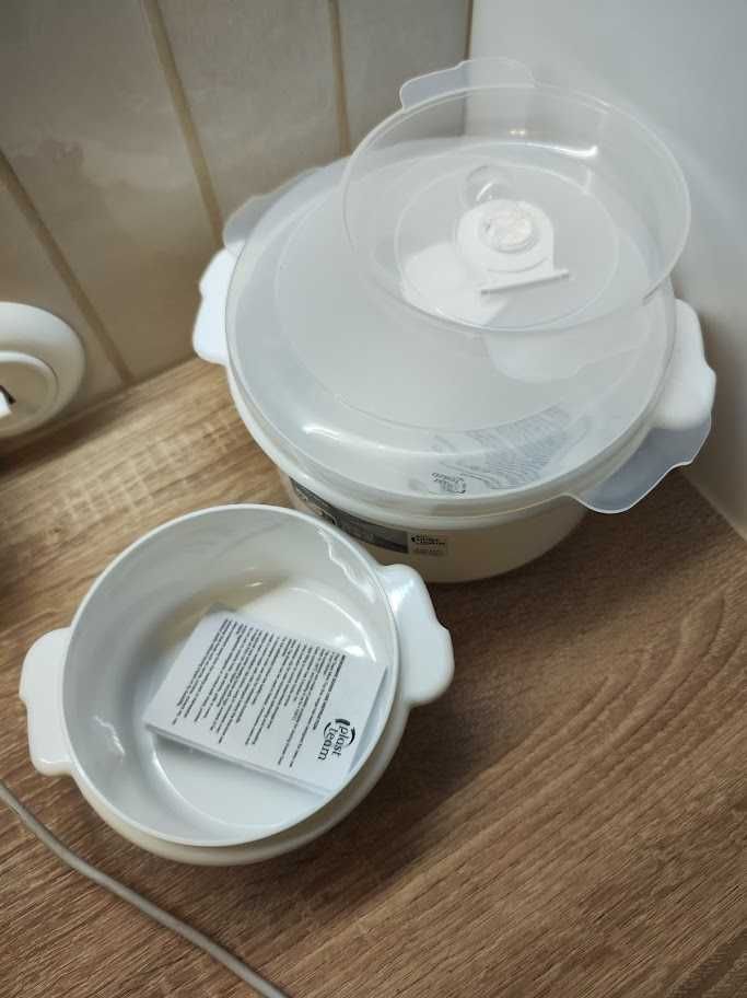 Plast team białe pojemniki plastikowe do gotowania w mikrofalówce