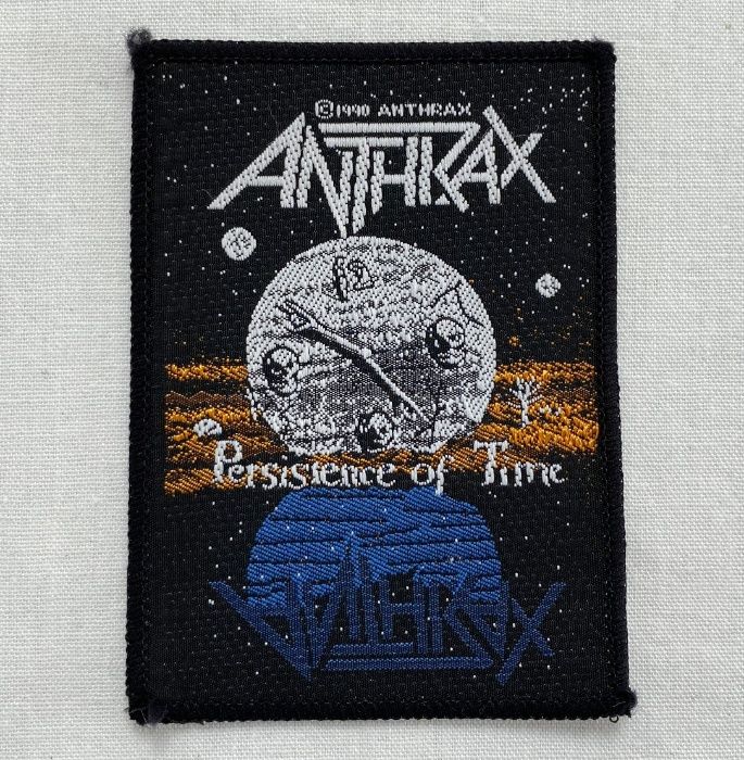 Patch original da banda Anthrax Persistence of Time 1990