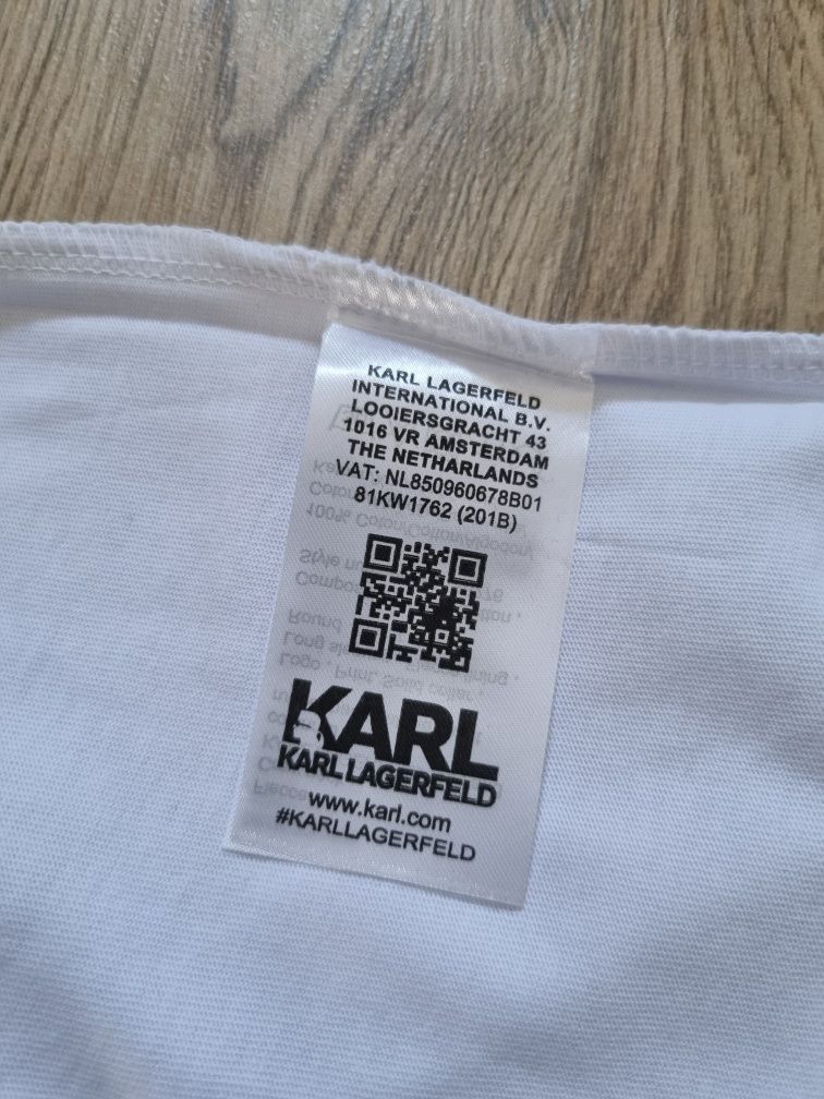 T-shirt/koszulka biała męska Karl Lagerfeld - rozmiar XL - NOWOŚĆ