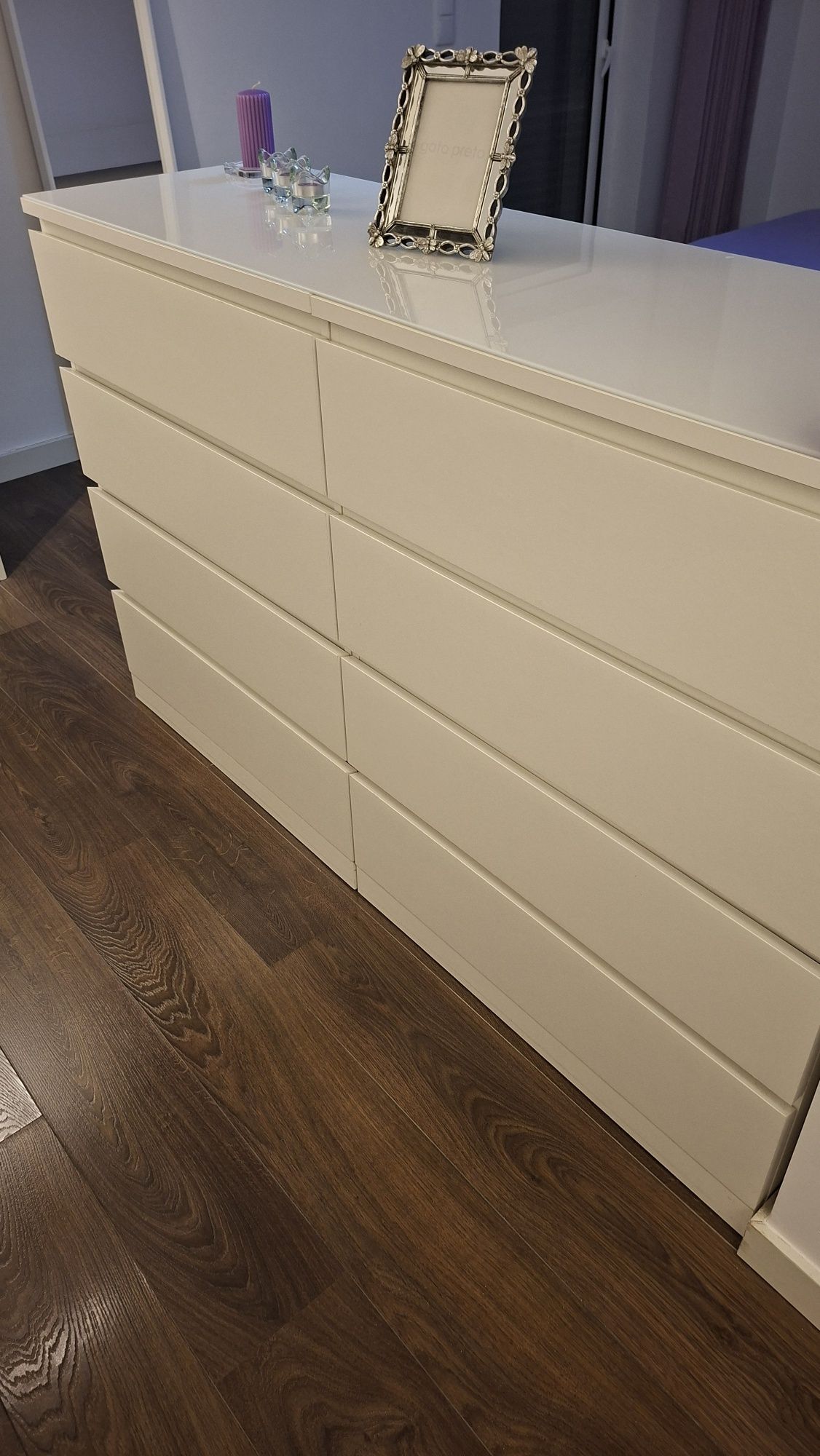 Cama casal + cómodas + mesinhas cabeceira IKEA