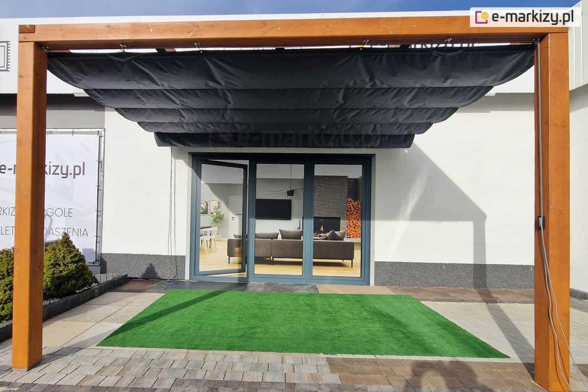Dach tkaninowy pergola taras lekki żagiel przeciwsłoneczny Risto