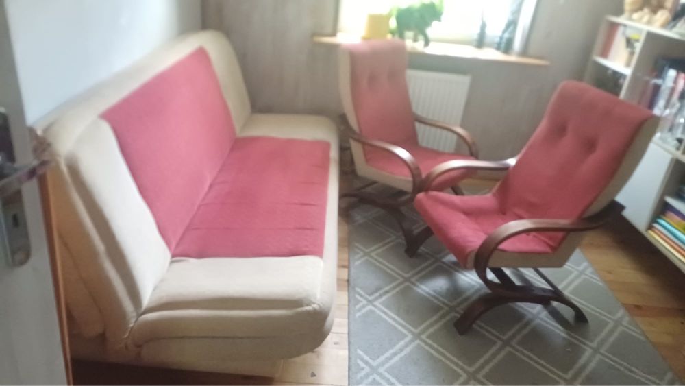 Zestaw mebli kanapa + dwa fotele