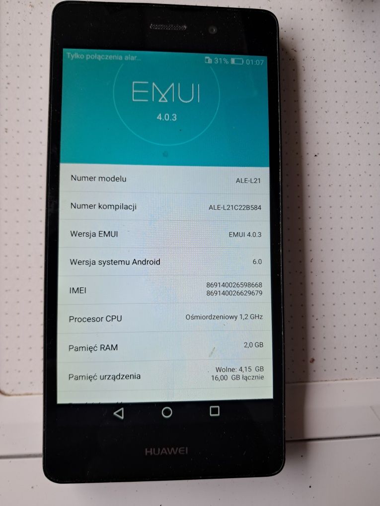 Telefon Huawei ale-l21