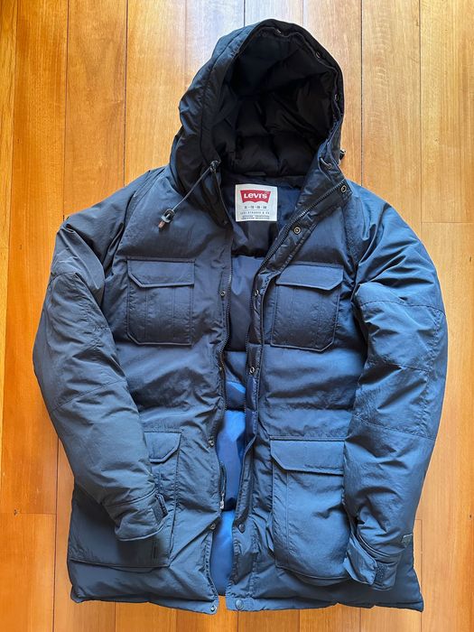 Casaco de penas Levi's XL, azul escuro