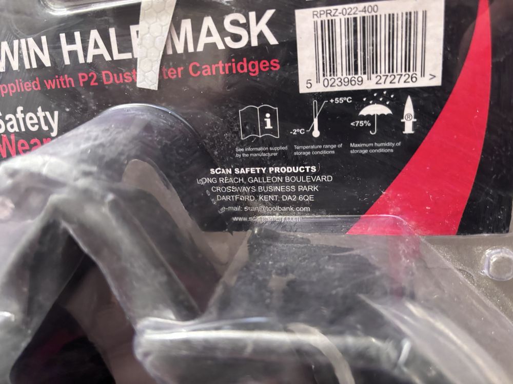 Maska ochronna SCAN Twin Half Mask z filtrami P2 – nowa, oryginalna
