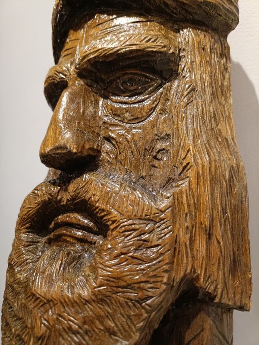 Płaskorzeźba Rzeźba Tatar głowa drewniana, Lipkowie