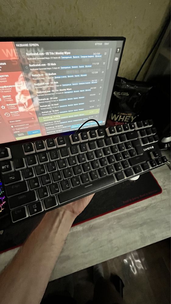 Ігрова клавіатура, игровая клавиатура gamepro mk80b rgb switch usb