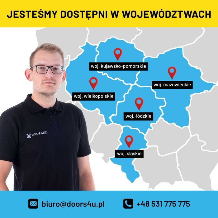 Drzwi WEWNĘTRZNE Z MONTAŻEM, na stare ościeżnice, na wymiar, PREMIUM