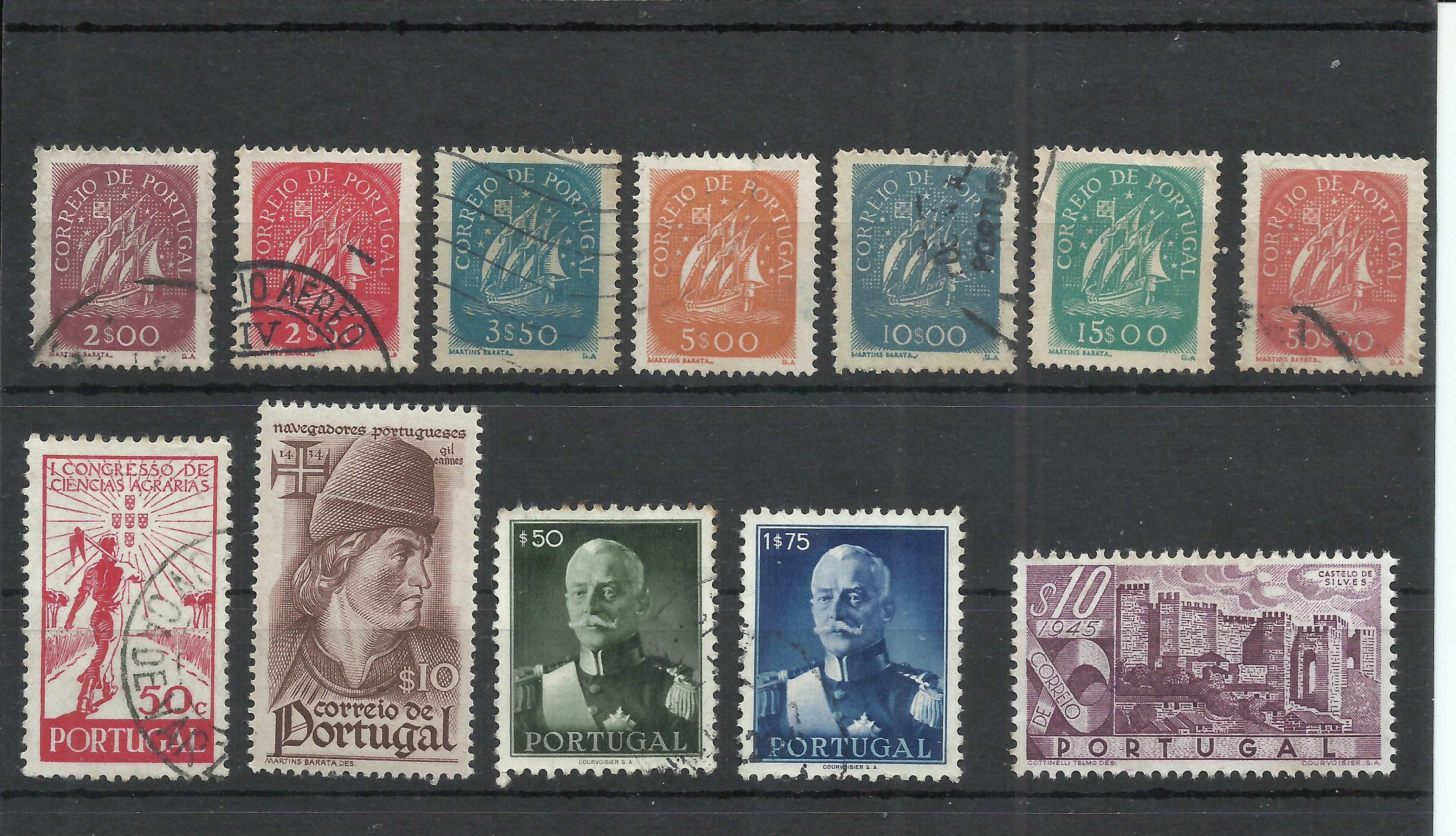 Selos portugueses – 100 selos usados - entre 1884 e 1952
