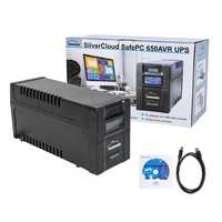 Zasilacz UPS SilverCloud 650AVR z ekranem LCD 360W PNI-SCPC