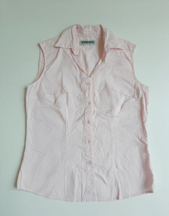 Koszula bez rękawów Trend S/M, jasny róż, pudrowy róż, różowa