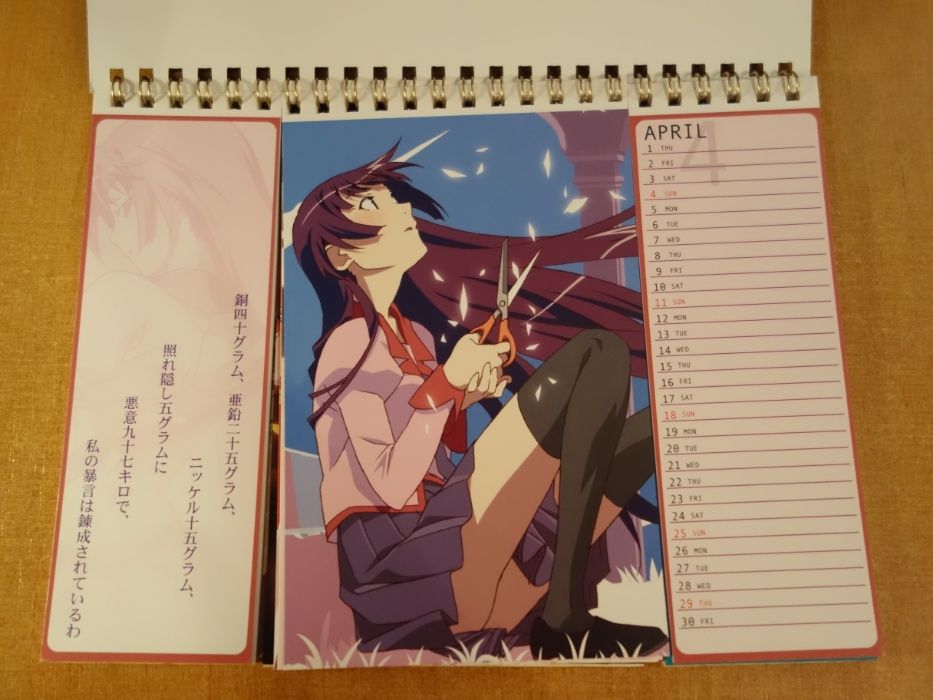 Bakemonogatari 2010 kalendarz 13x pocztówki [NOWY] anime manga