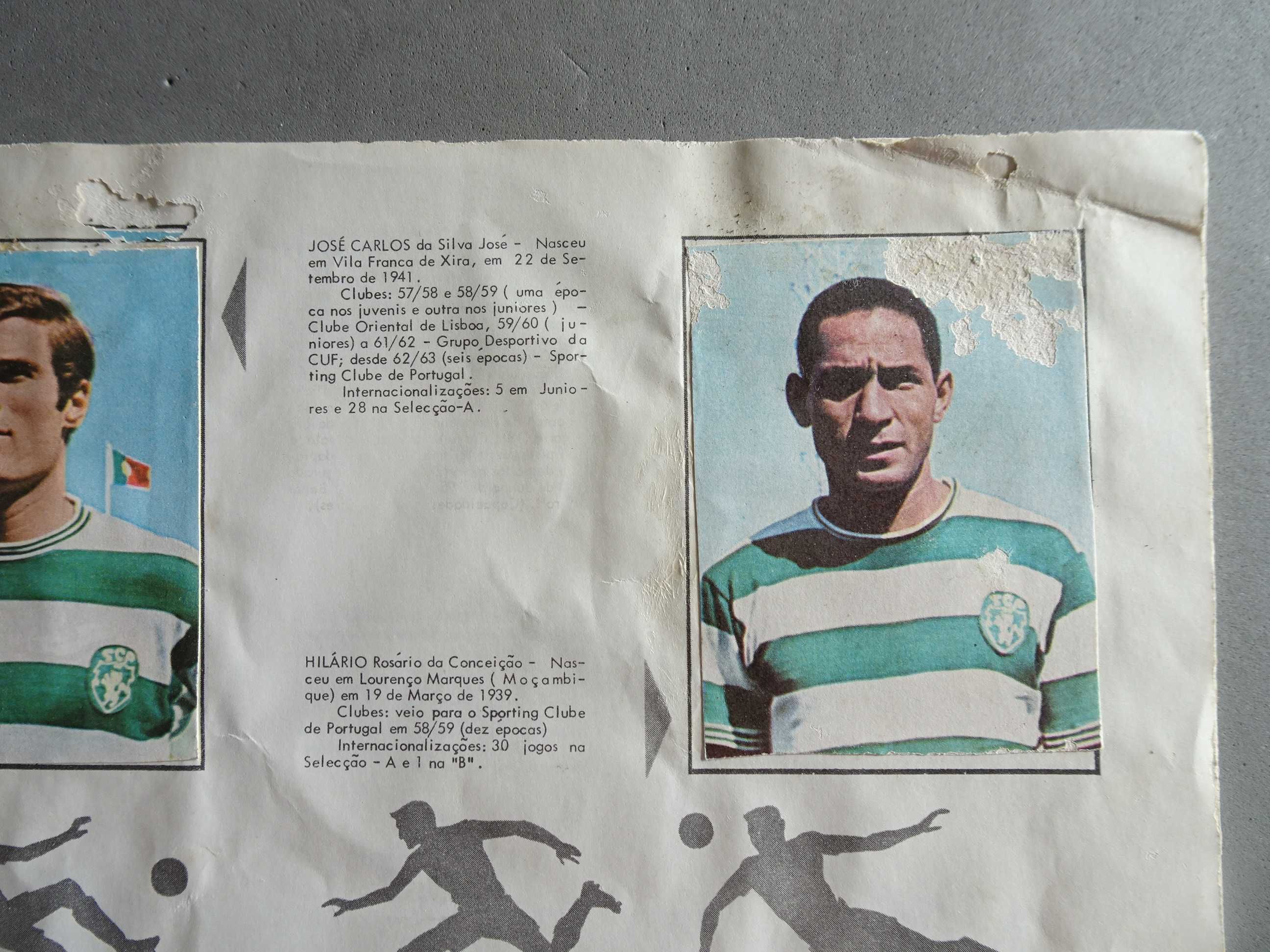 Caderneta de cromos de futebol Equipas e Jogadores 1ª divisão 1967/68