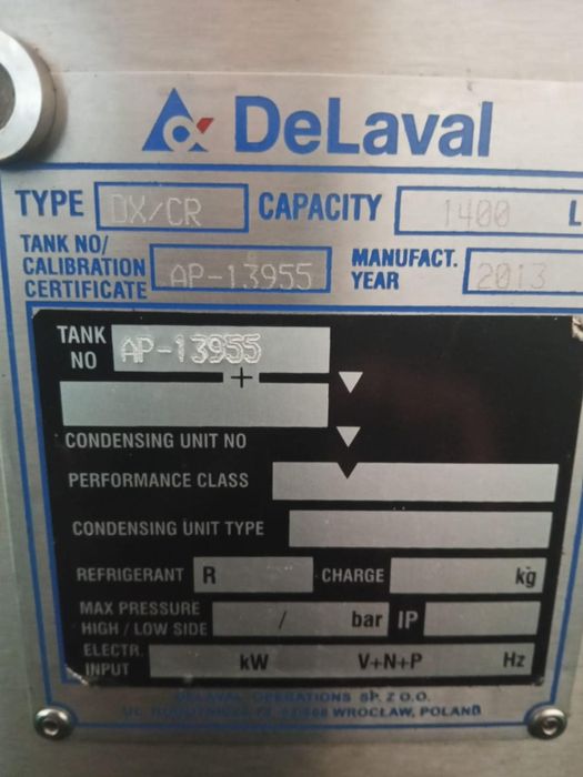 Schładzalnik do mleka DeLaval