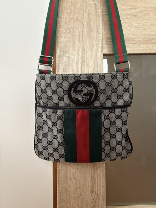 Torebka na ramię Gucci szara