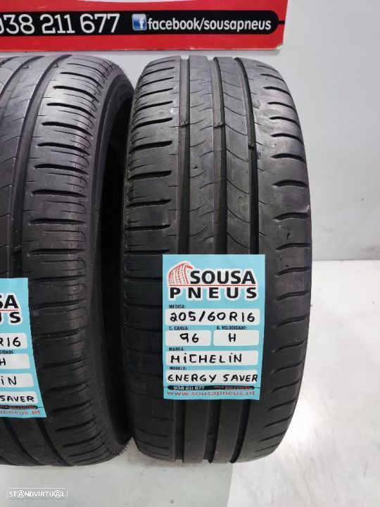 2 pneus semi novos 205-60r16 michelin - oferta dos portes 85 EUROS