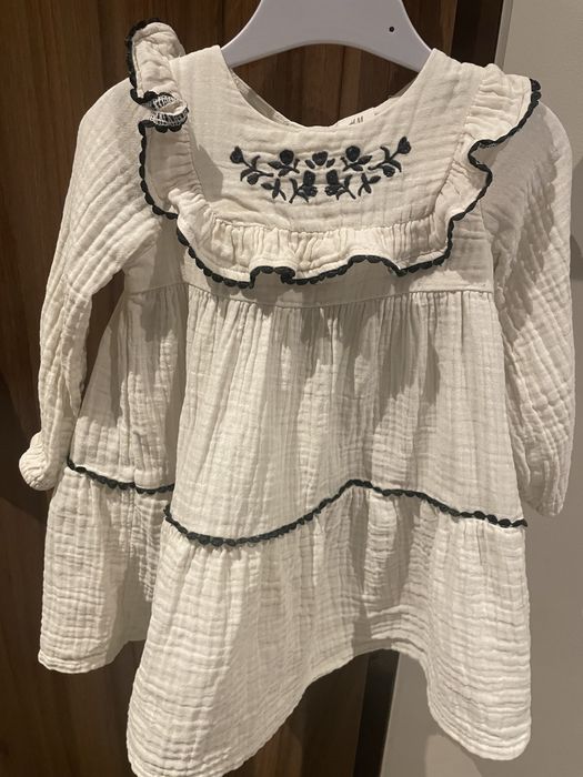 Sukienka chrzciny roczek 80/86 h&m