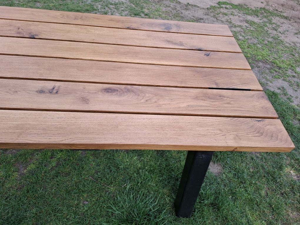 Stół dębowy taras ogrodowy