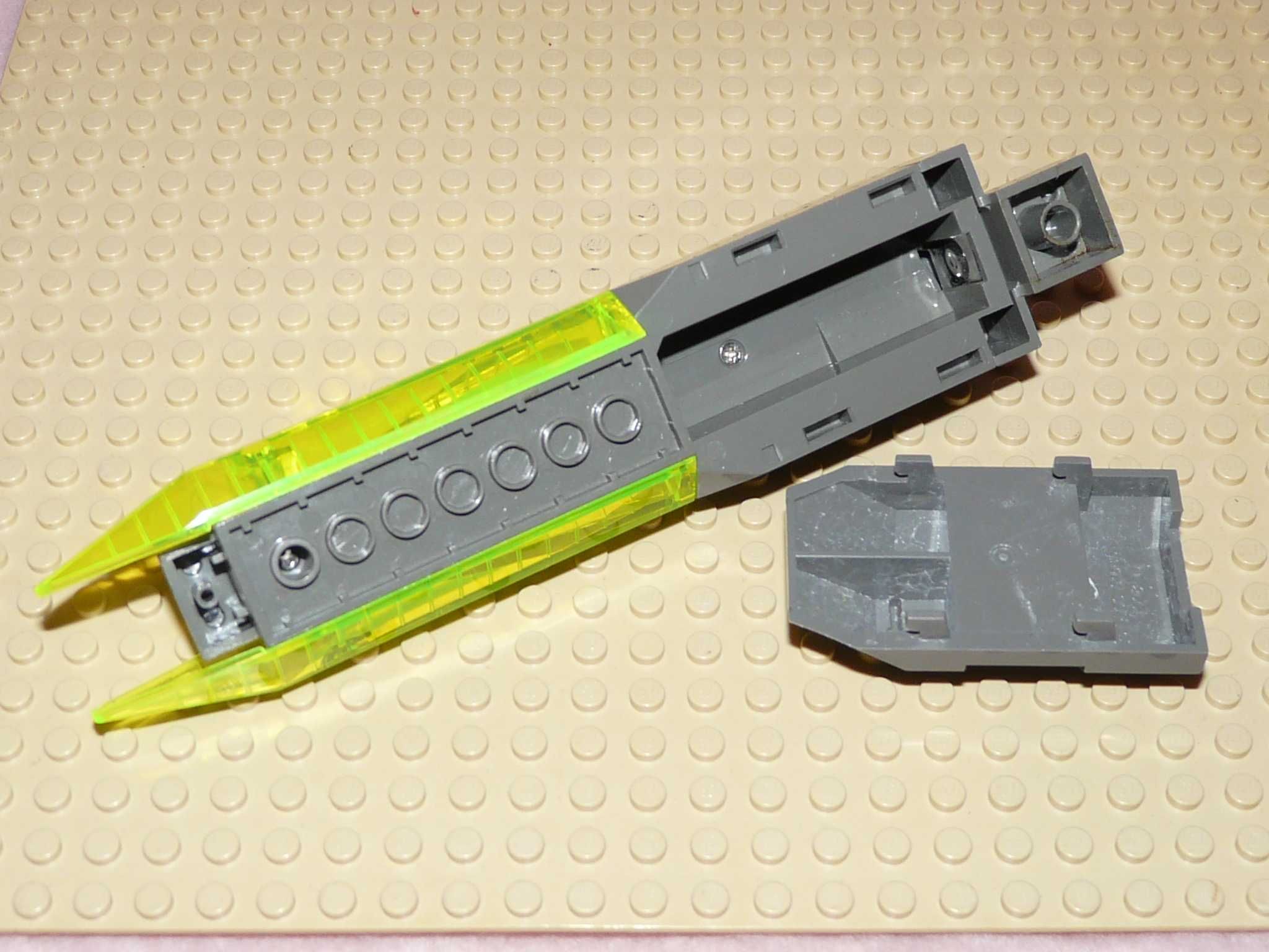 Lego element rakieta na baterie światło dźwięk unikat świeci gra