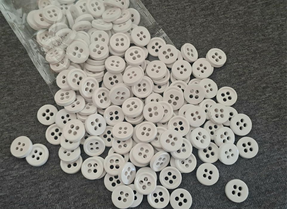 200 botões cinza clarinho 7 mm