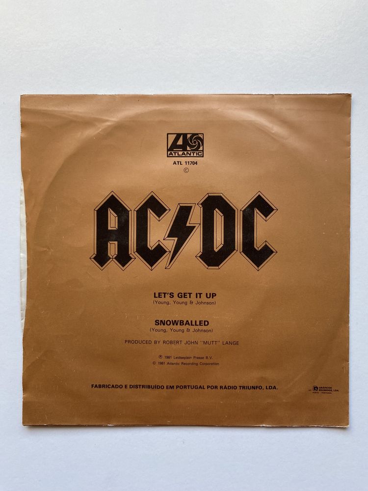 Single AC/DC em muito bom estado.