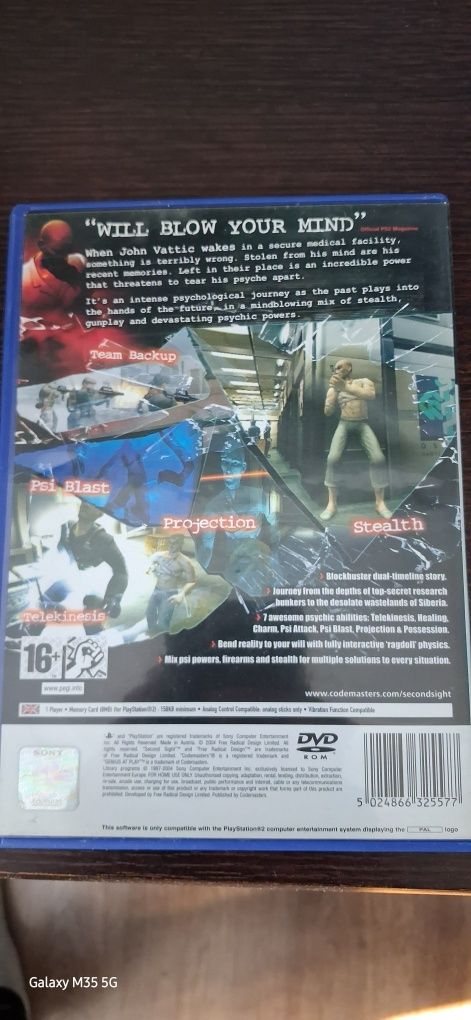 second sight ps2 playstation 2