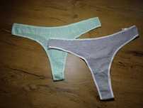 Primark 2 x stringi bawełniane nowe L