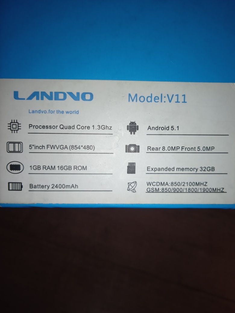 Smartfon nowy Landvo gold