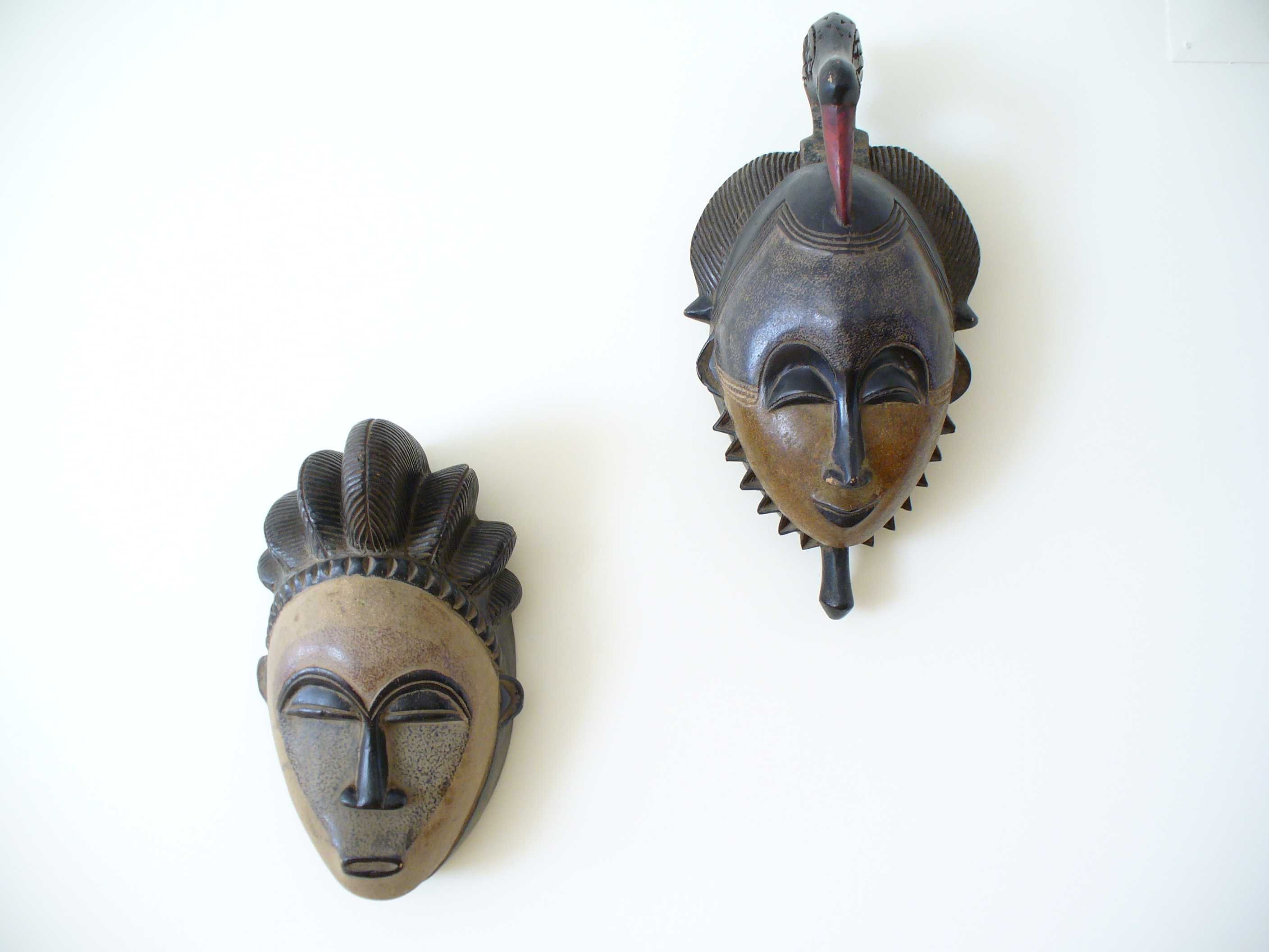 Conjunto de 2 Máscaras Africanas (Senufo?)