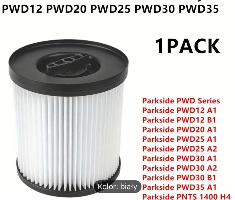 PARKSIDE filtr do odkurzacza PWD 12 PWD 20 PWD 25 PWD 30