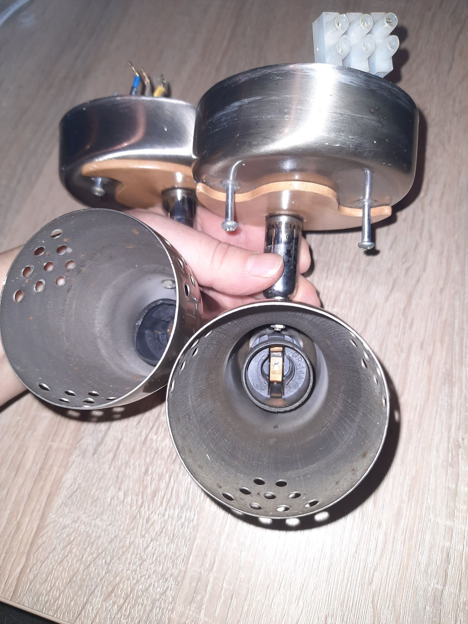 Kinkiet metalowy 2szt, lampka