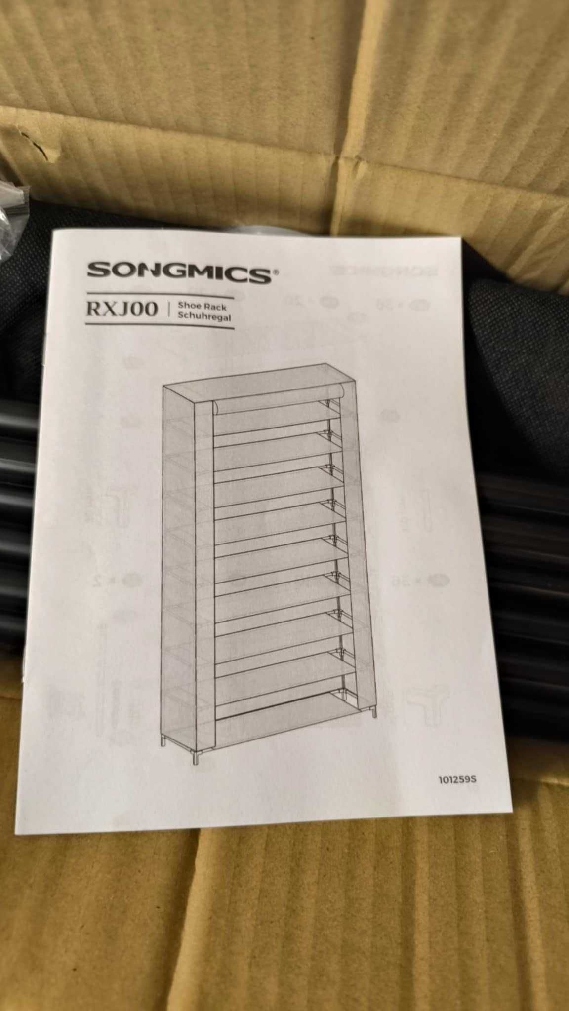 Duży regał na buty modułowy czarny 100 cm LOFT