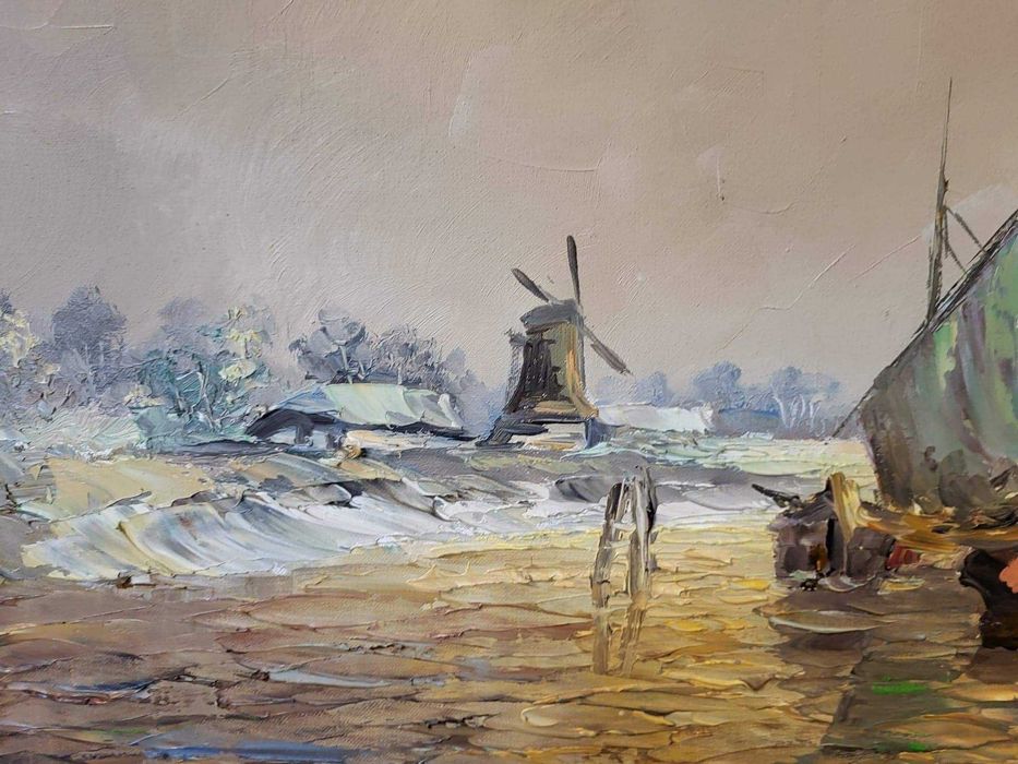 Obraz olejny na płótnie ŁODZIE W ZATOCE | CAROL SPREE *1907