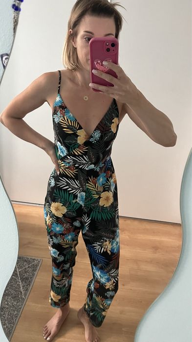 Kombinezon kwiatowy print