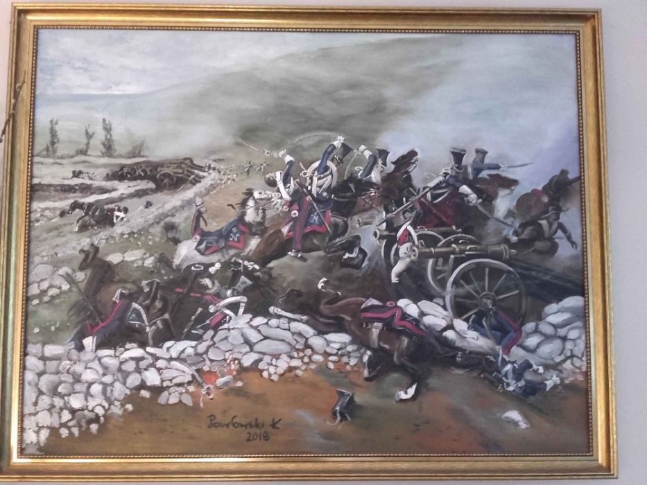 Obraz olejny duży - bitwa