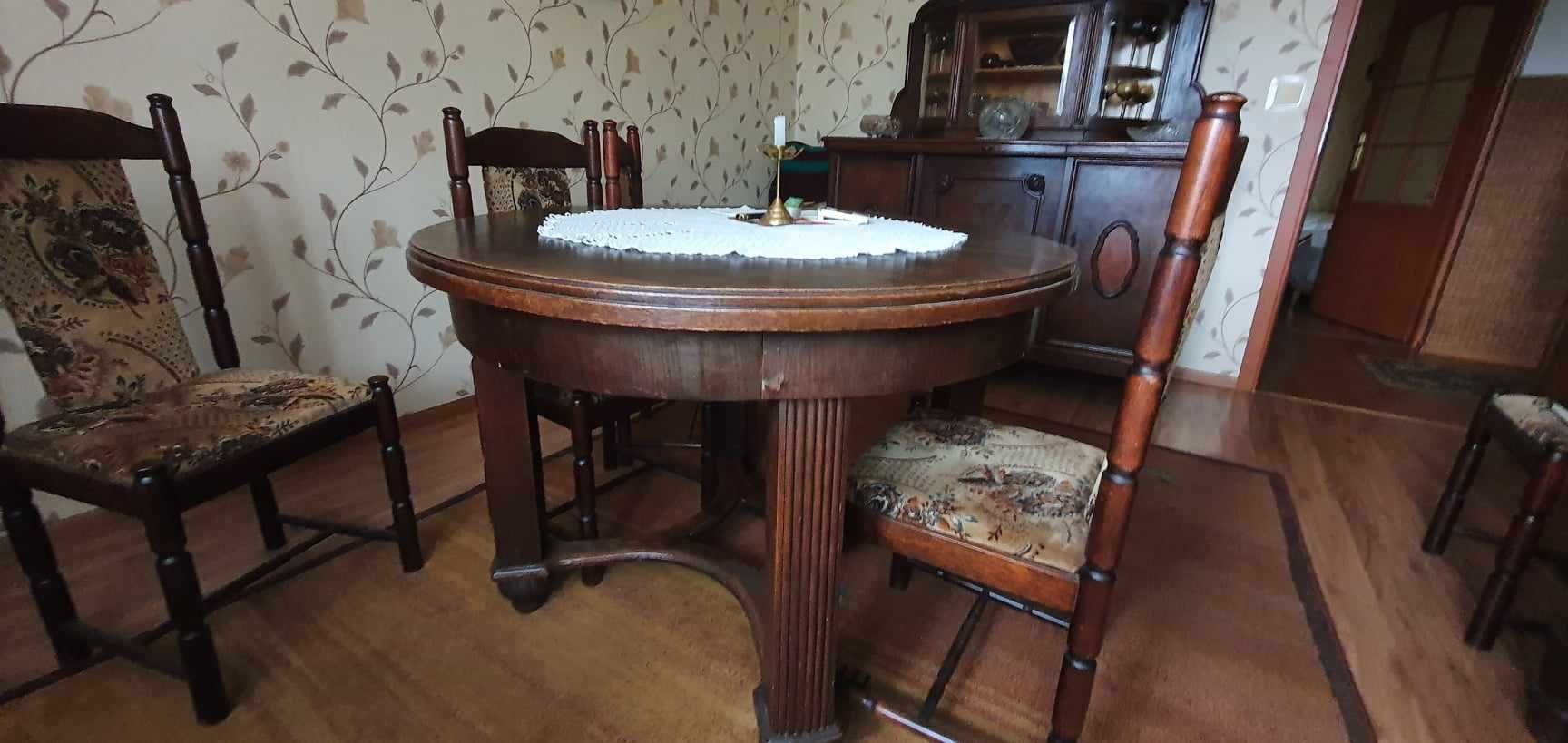 stare meble - przedwojenne - dwie komody i rozkładany stół