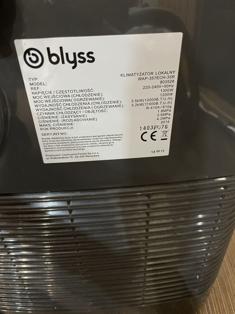 Pompa ciepla Klimatyzator przenośny Blyss