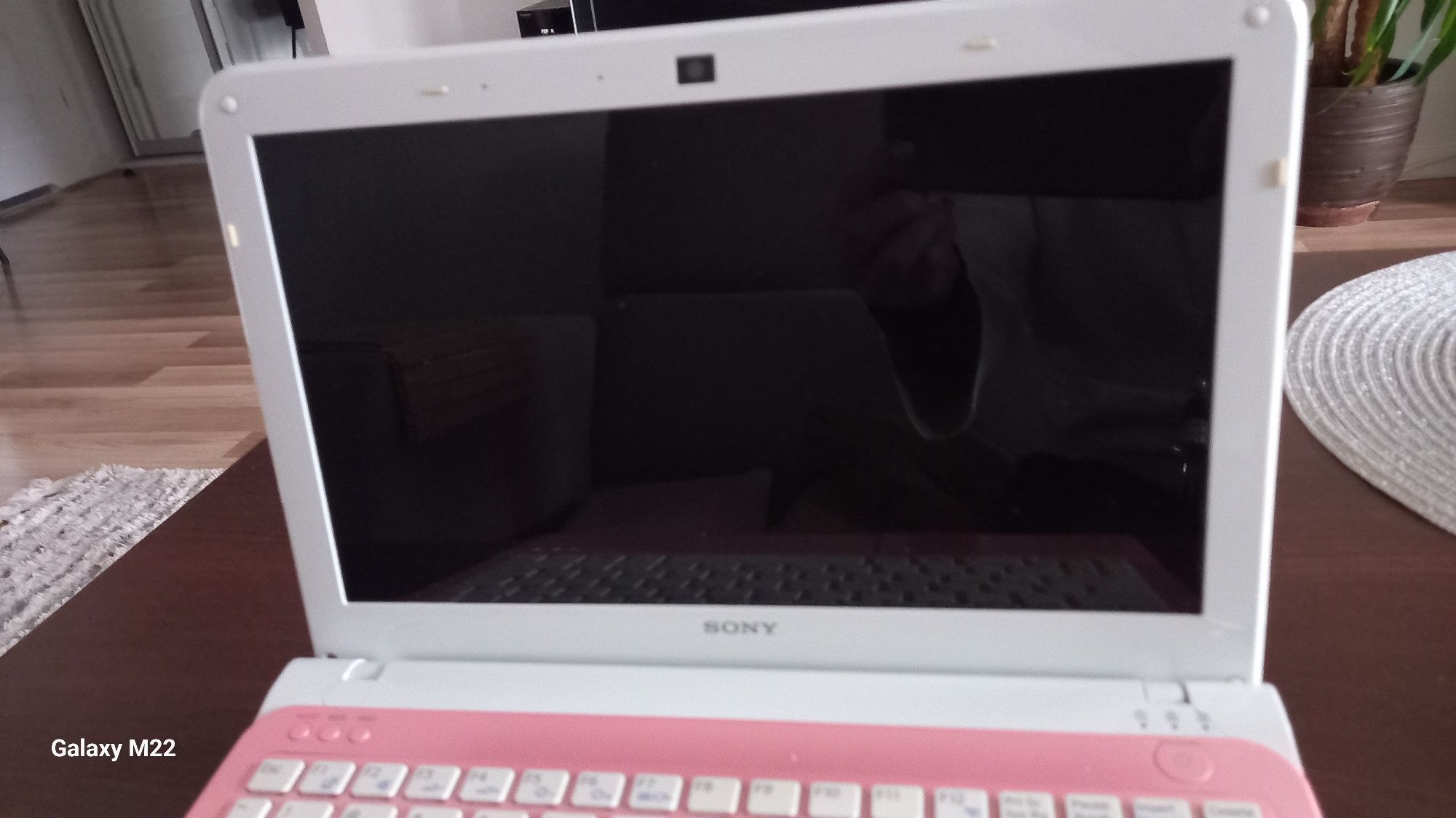 Laptop mini różowy  Sony Vaio wymiary  21x29  cm