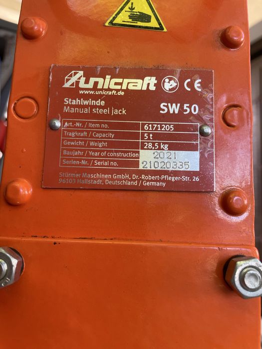 Vendo macaco hidraulico Unicraft SW50
