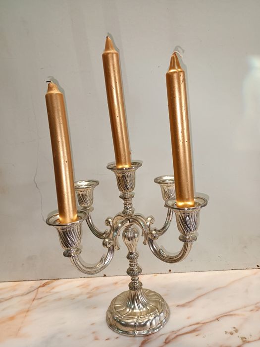 Candelabro / castiçal cinco lumes fabricado na Alemanha Ocidental pela