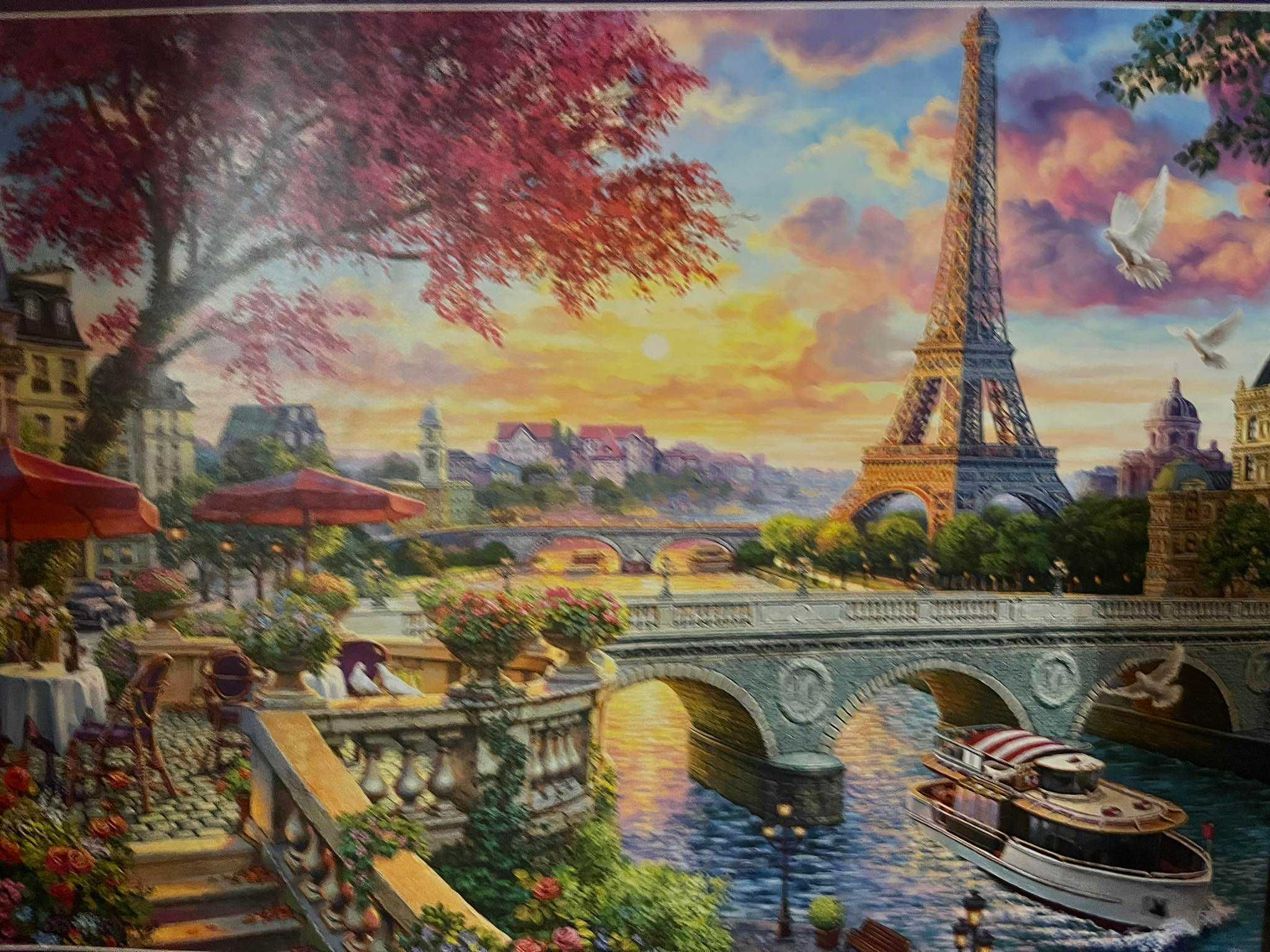 Puzzle Corner Piece Blooming Paris 1000