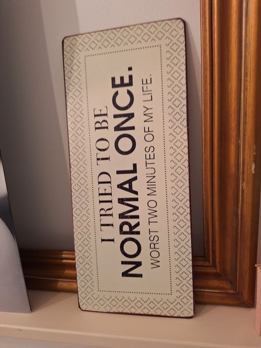 Placa quadro moldura frase inspiracional metal nova