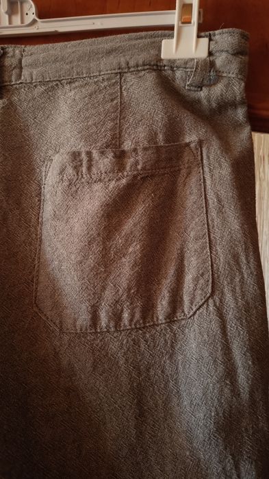 Linen Life  Niemieckie męskie spodnie lniano-bawełniane, 55% Len, M/L