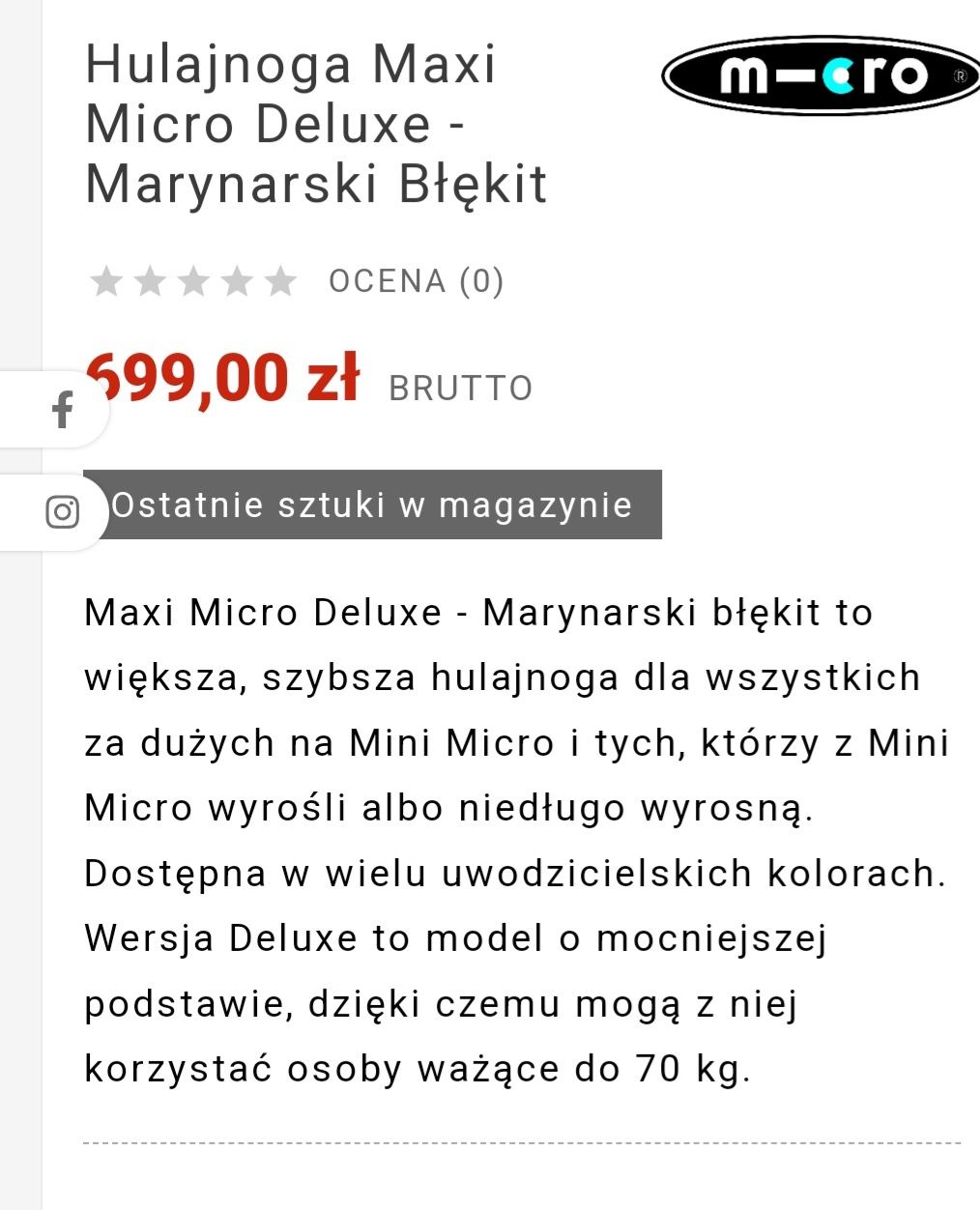 Hulajnoga  Micro  maxi  delux