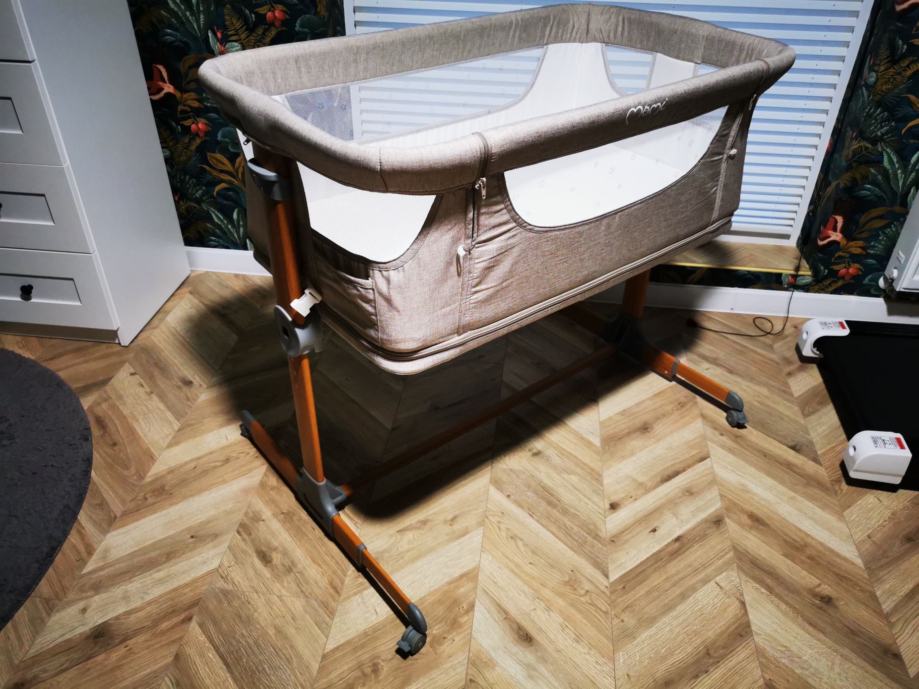 MoMi SMART BED łóżeczko dostawne 4w1 BEŻOWE