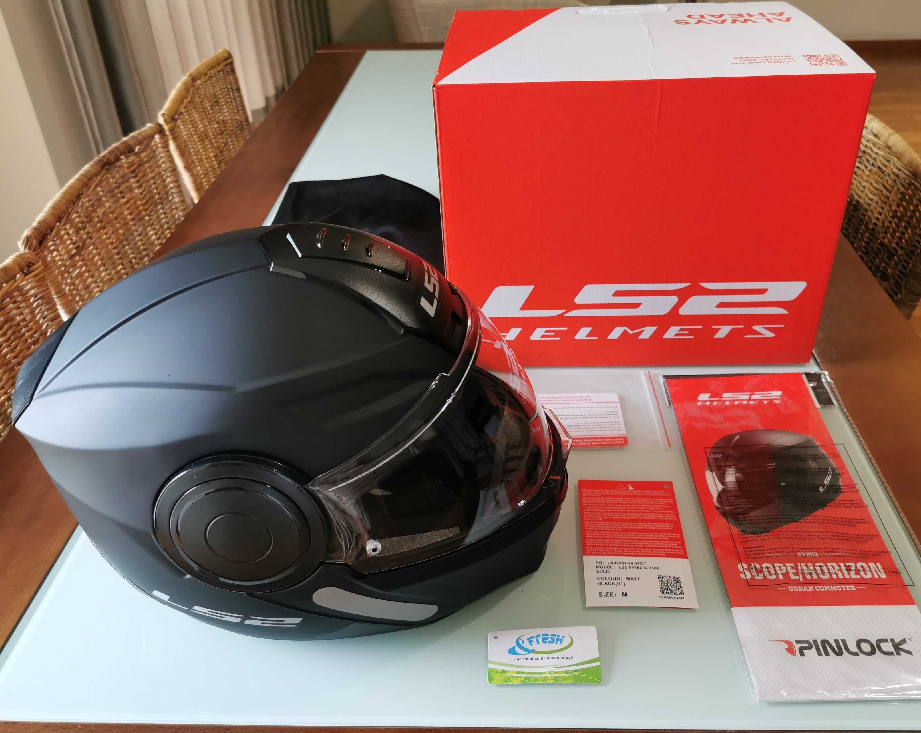Capacete Preto MATT LS2 NOVO