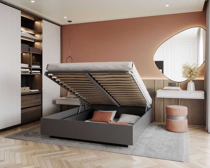 Łóżko Lewitujące Podnoszone z Pojemnikiem Małżeńskie 120/140/160/180